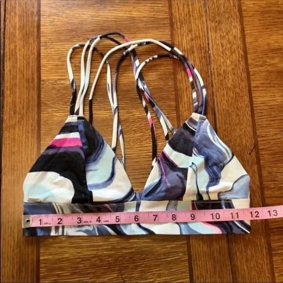 VS Victoria's Secret Pink Banded Strappy Bralette Size XS Marble Blue White - Picture 9 of 14